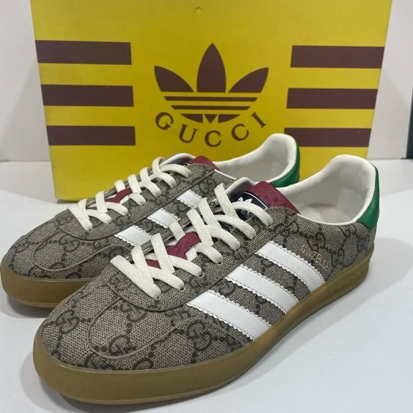 Adidas x Gucci Gazelle Sneaker Tan Monogram - Picture 1 of 5